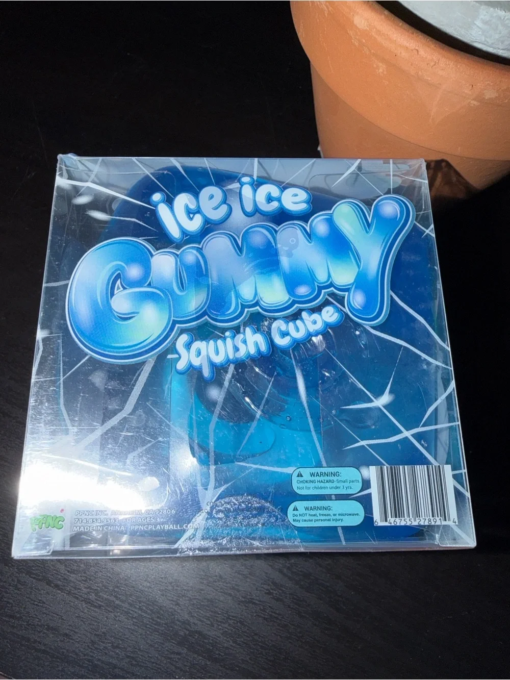 Ice Ice Gummy Squish Cube - Blue Jumbo